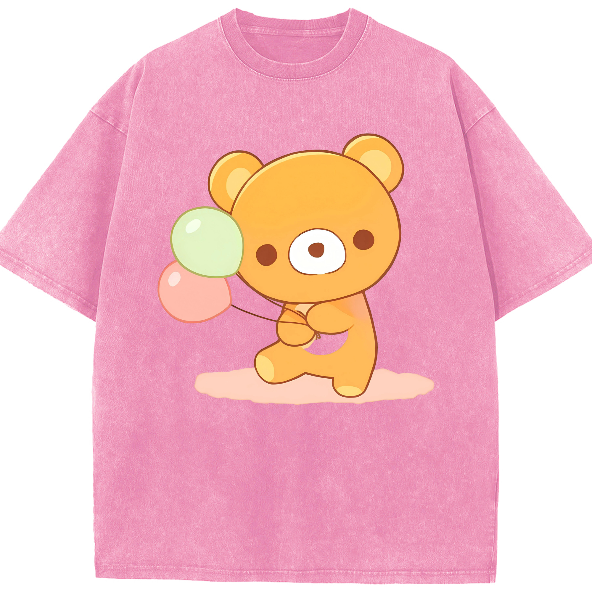 （画像用） リラックマ リラックマ キイロイトリ Rilakkuma Korilakkuma Kiiroitori 綿100% ヴィンテージ風 半袖Tシャツ（フロントプリント）